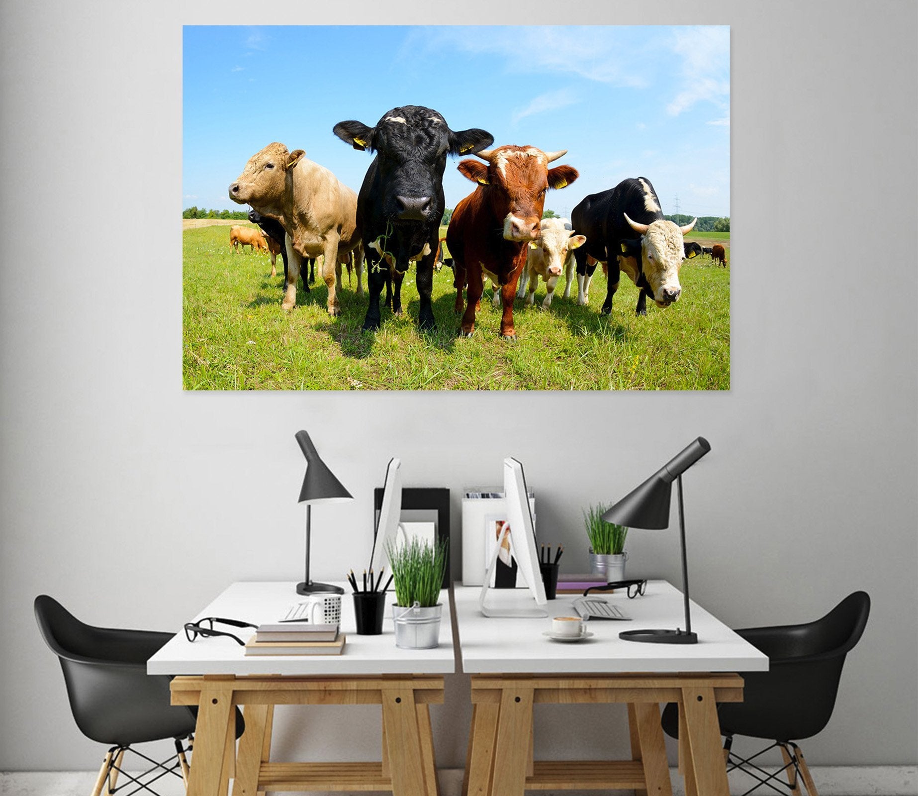 3D Grassland Herd 43 Animal Wall Stickers Wallpaper AJ Wallpaper 2 