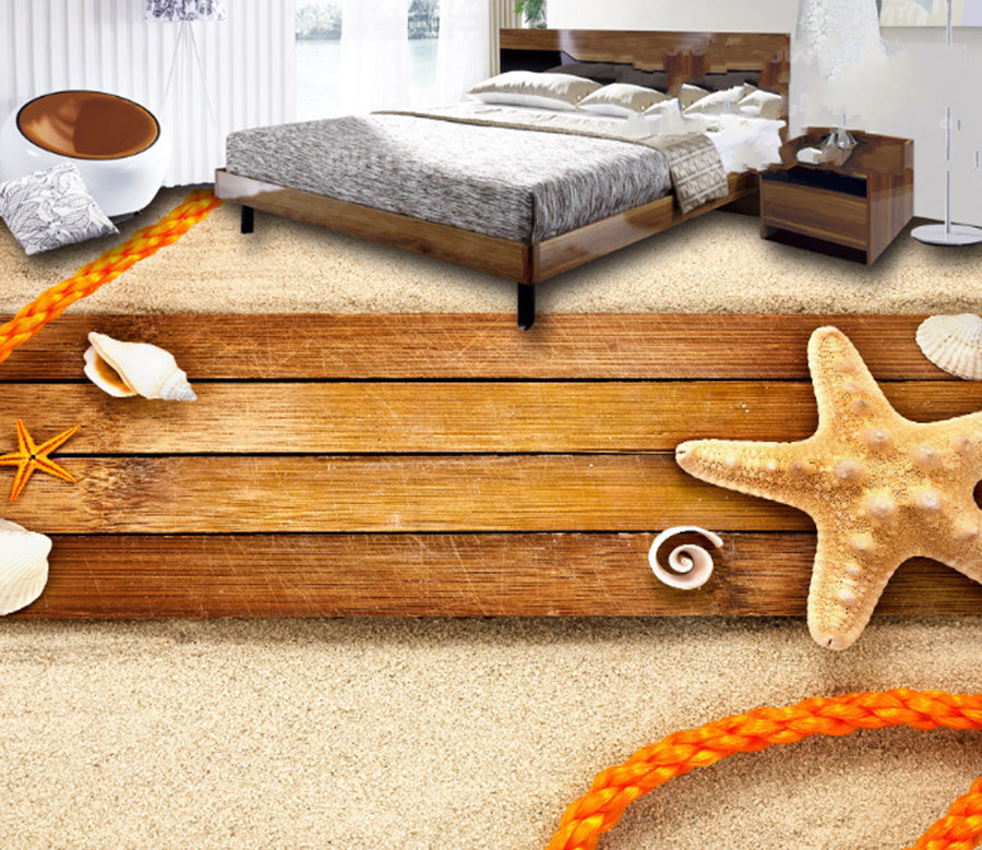 3D Seabed Wood Block 446 Floor Mural  Wallpaper Murals Rug & Mat Print Epoxy waterproof bath floor
