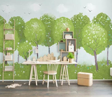 3D Green Forest WG30 Wall Murals Wallpaper AJ Wallpaper 2 