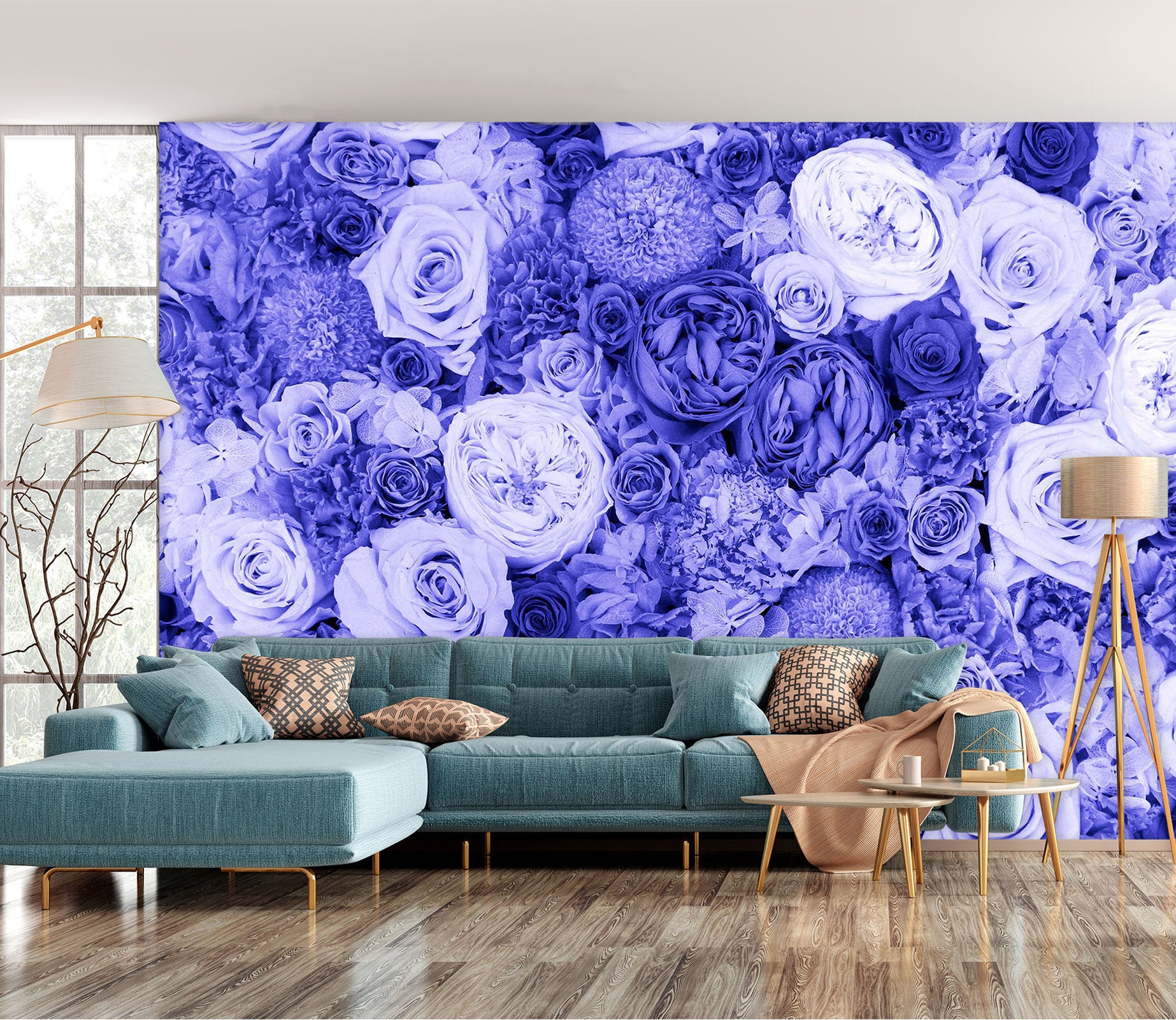 3D Purple Rose 103 Noirblanc777 Wall Mural Wall Murals