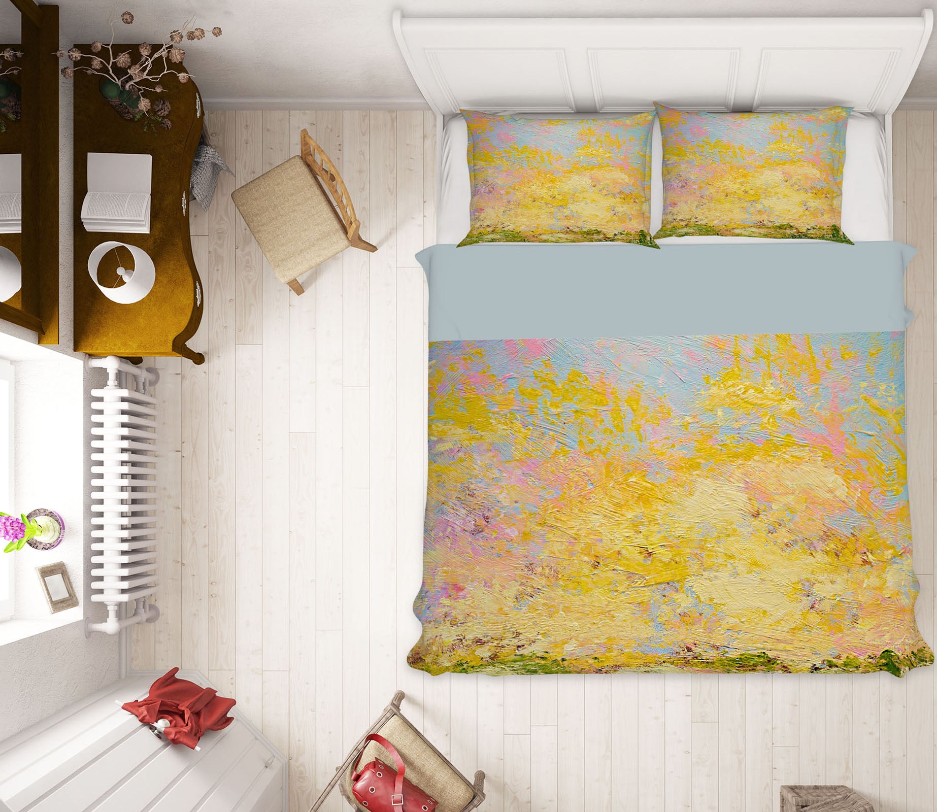3D Yellow Paint 1063 Allan P. Friedlander Bedding Bed Pillowcases Quilt