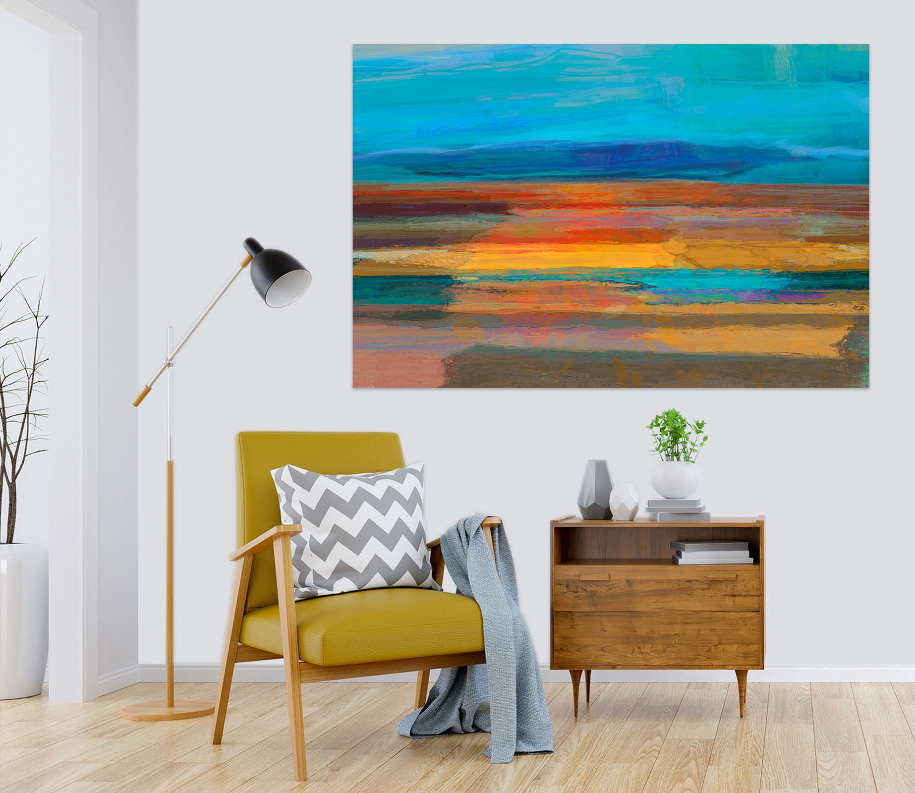 3D Colored Clouds 037 Michael Tienhaara Wall Sticker