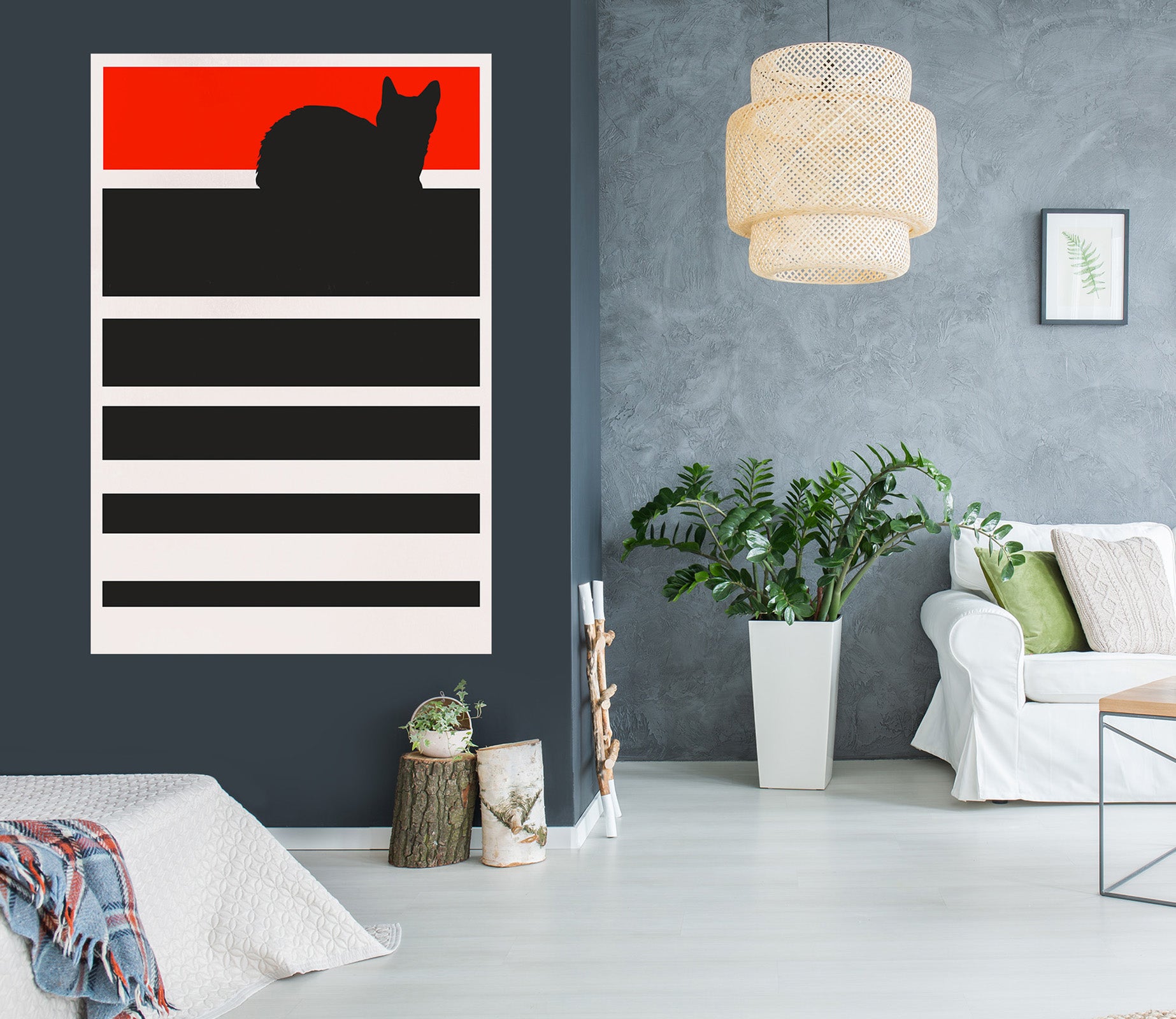 3D Orange Cat 138 Boris Draschoff Wall Sticker