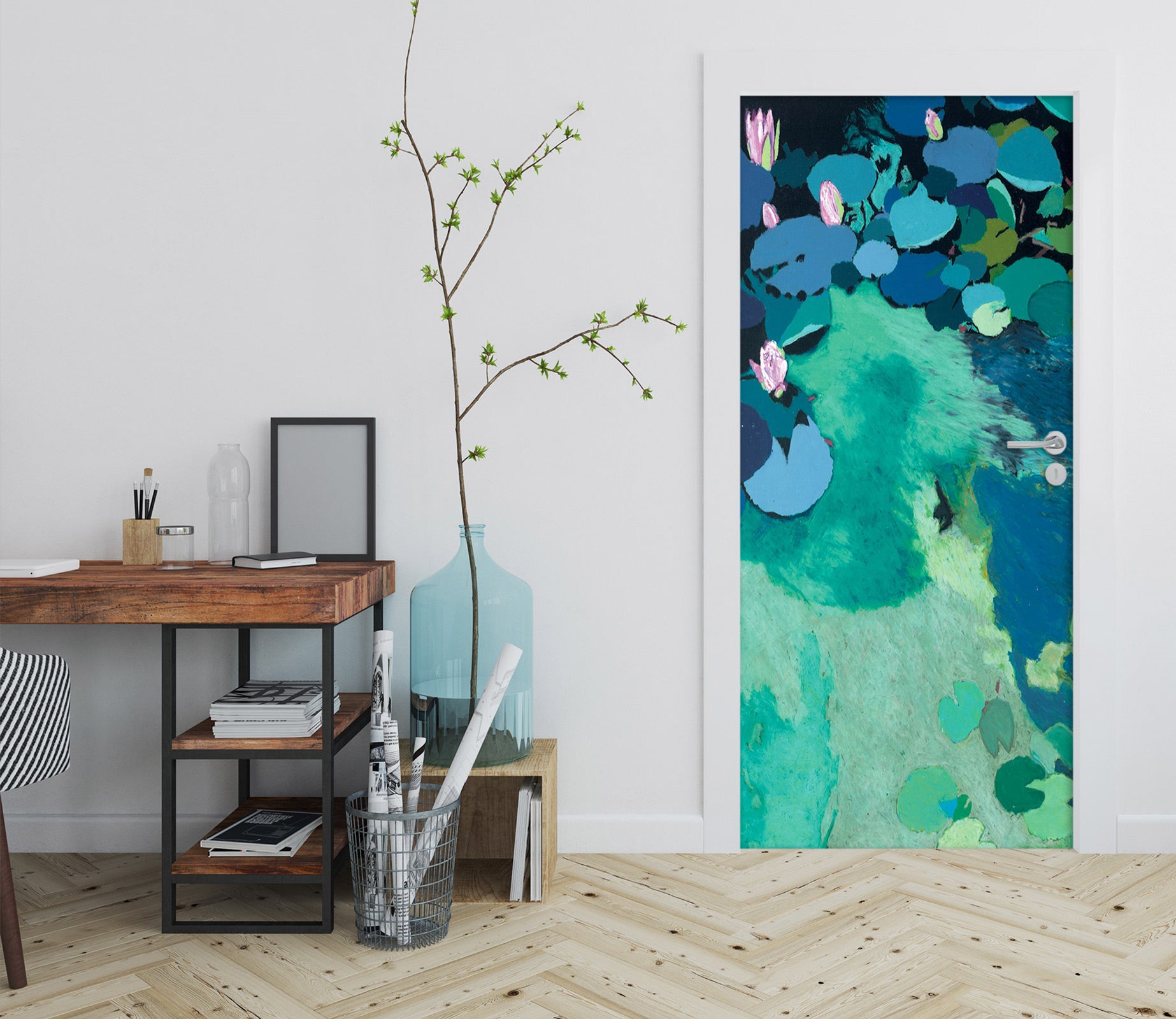 3D Lotus Pond 93161 Allan P. Friedlander Door Mural