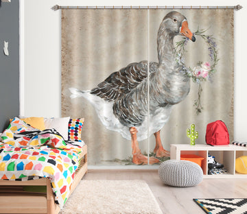 3D Goose Wreath 3032 Debi Coules Curtain Curtains Drapes