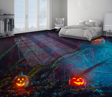 3D Pumpkin Root 019 Floor Mural  Self-Adhesive Sticker Bathroom Non-slip Waterproof Flooring Murals