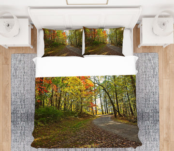 3D Forest Path 2120 Kathy Barefield Bedding Bed Pillowcases Quilt