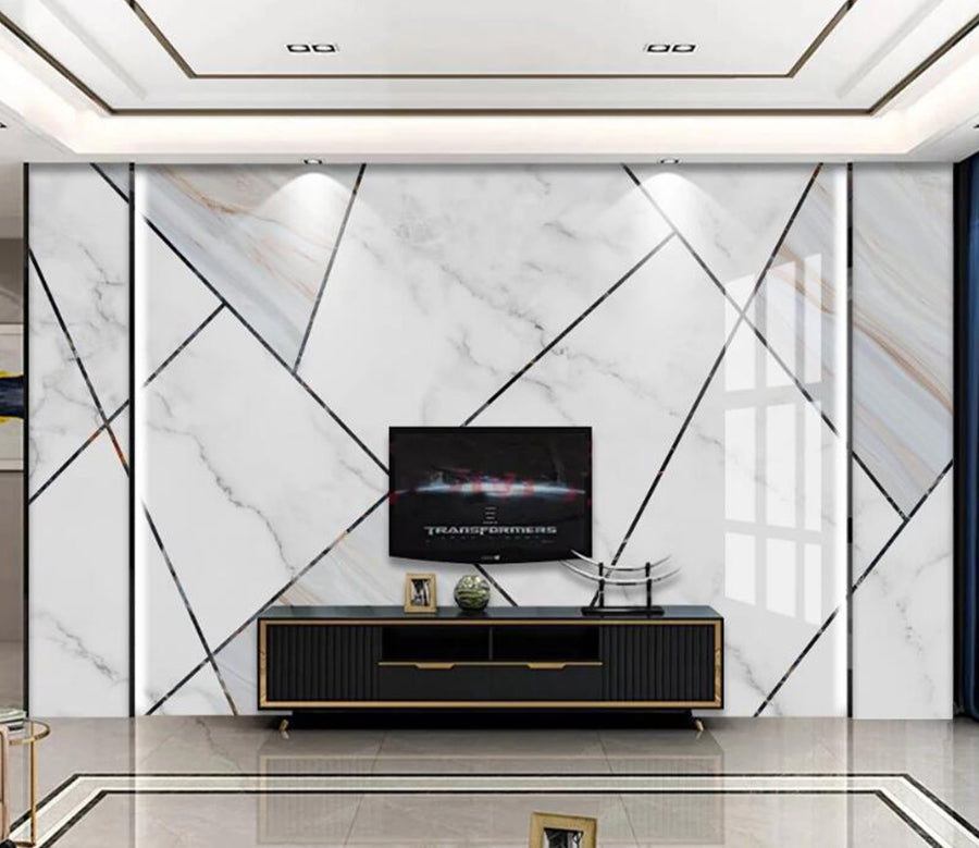 3D White Irregular Pattern 708 Wall Murals