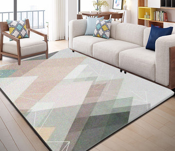 3D Colored Irregular Geometry WG040 Non Slip Rug Mat Mat AJ Creativity Home 