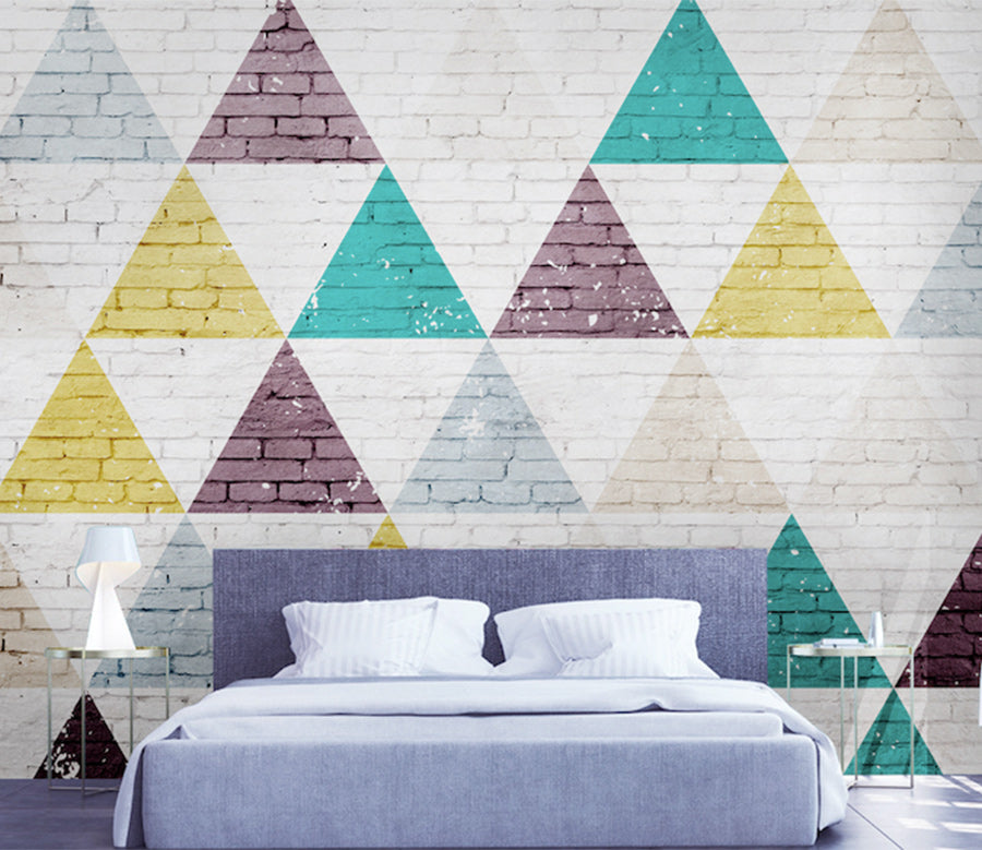 3D Colored Triangle WG316 Wall Murals