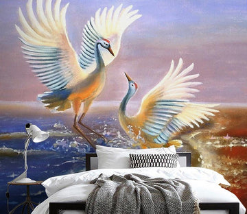 3D Red Crowned Crane 592 Wall Murals Wallpaper AJ Wallpaper 2 
