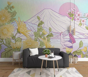 3D Chrysanthemum Chicken WC1292 Wall Murals