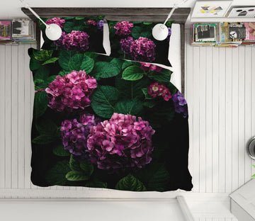 3D Pink Hydrangea 2008 Noirblanc777 Bedding Bed Pillowcases Quilt