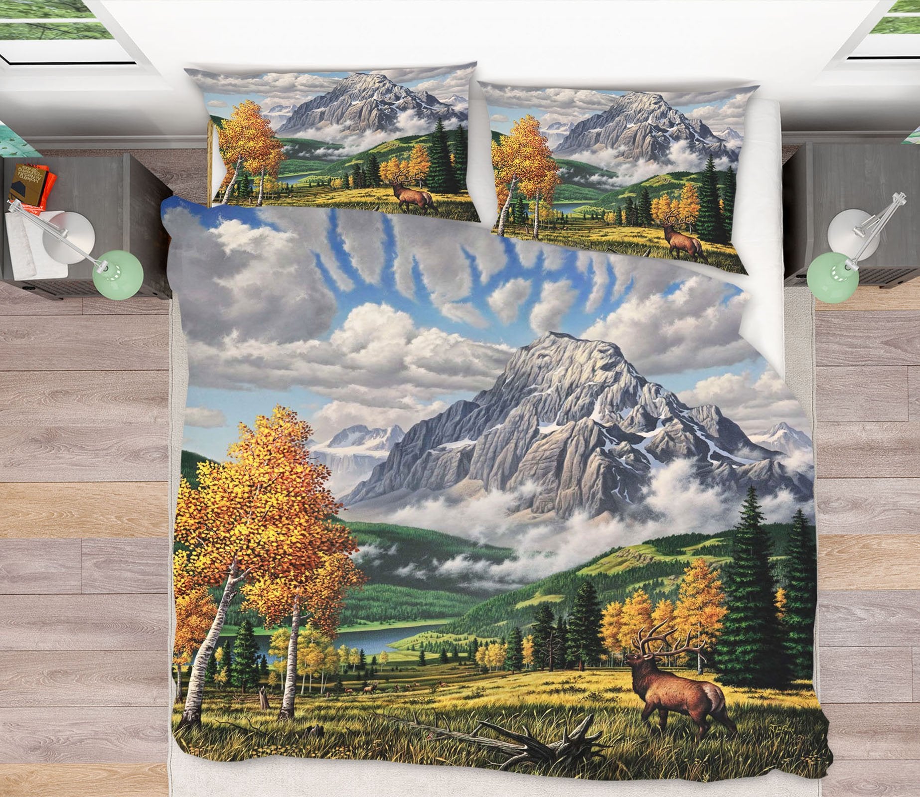 3D Autumn Echos 2112 Jerry LoFaro bedding Bed Pillowcases Quilt Quiet Covers AJ Creativity Home 