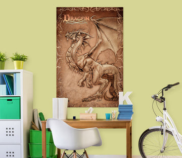 3D Dragon Painting 5131 Tom Wood Wall Sticker