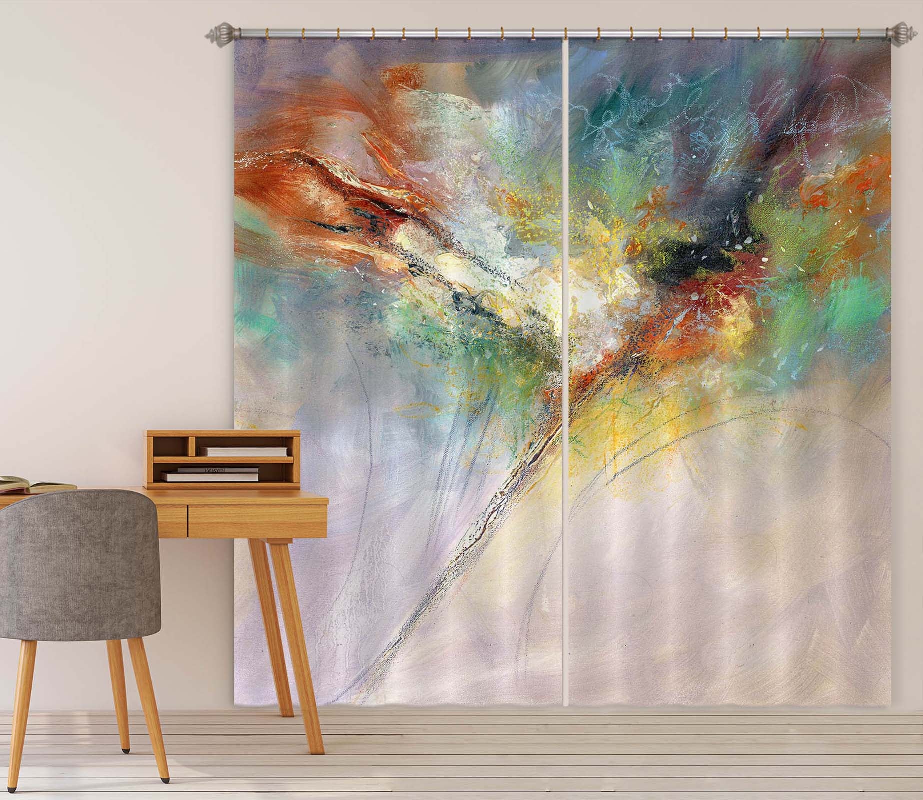 3D Color Galaxy 005 Anne Farrall Doyle Curtain Curtains Drapes