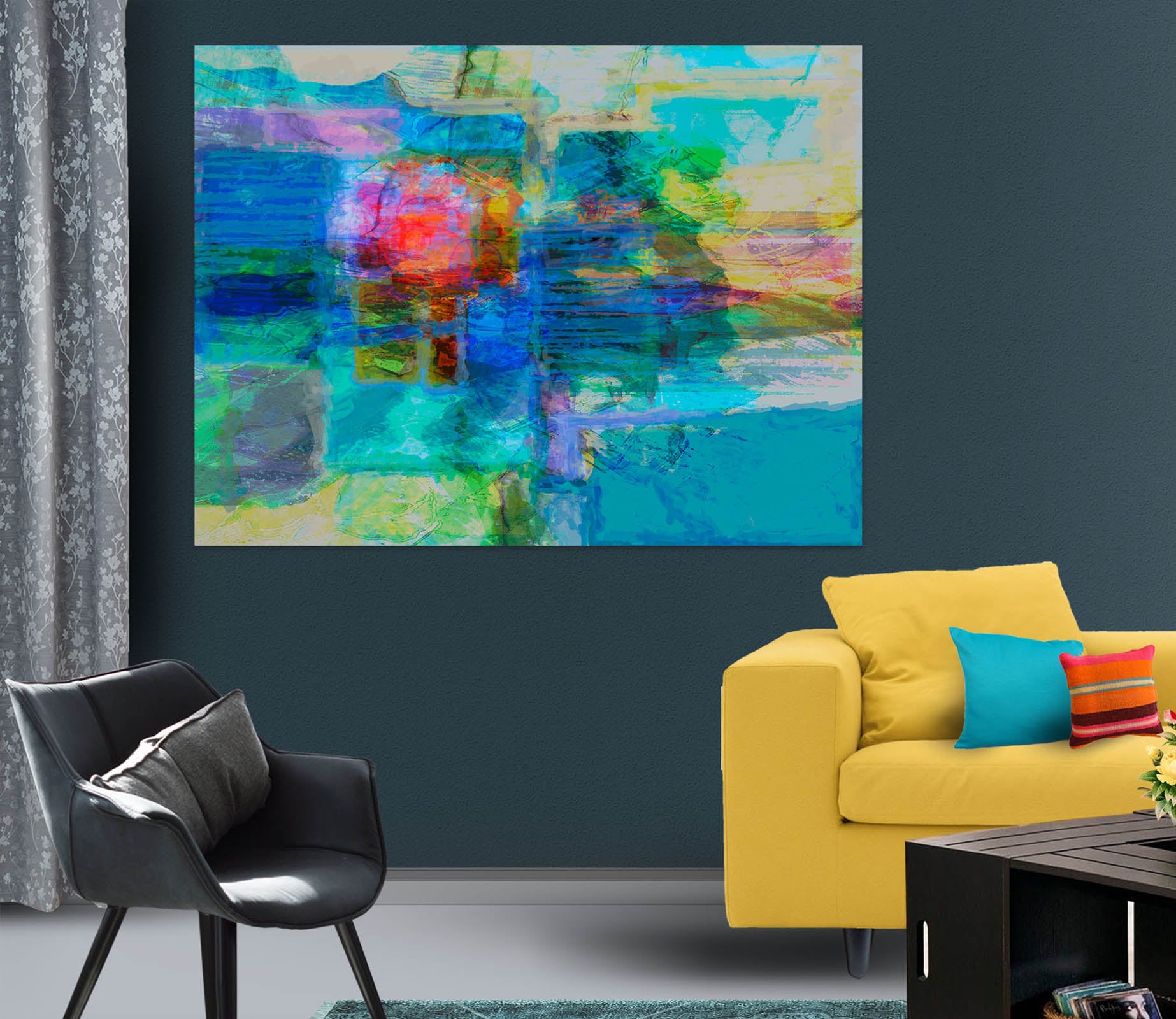 3D Sunset Sea 010 Michael Tienhaara Wall Sticker