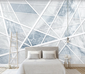 3D White Line WG066 Wall Murals