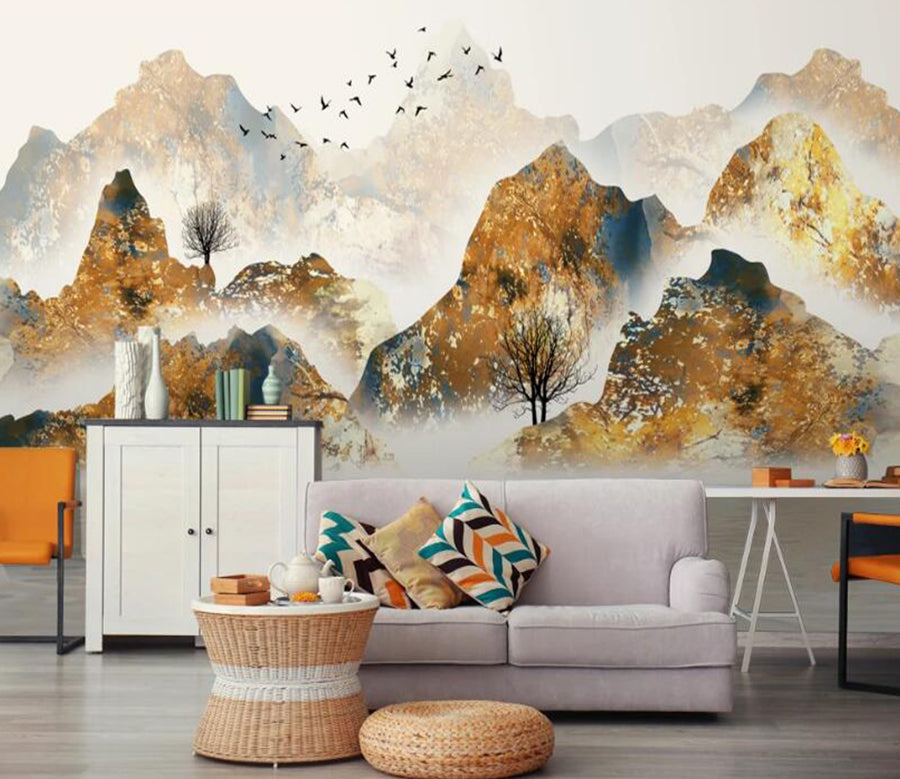 3D Historical Mountains 696 Wall Murals
