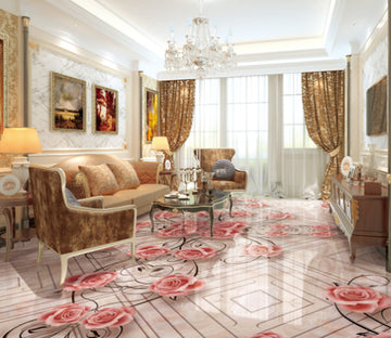 3D Blooming Rose 247 Floor Mural  Wallpaper Murals Rug & Mat Print Epoxy waterproof bath floor