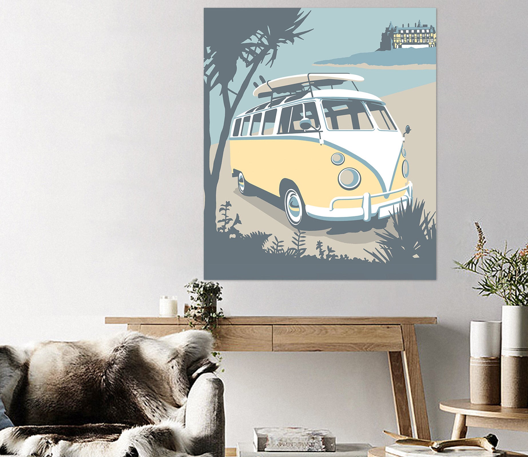 3D Newquay Camper 039 Steve Read Wall Sticker