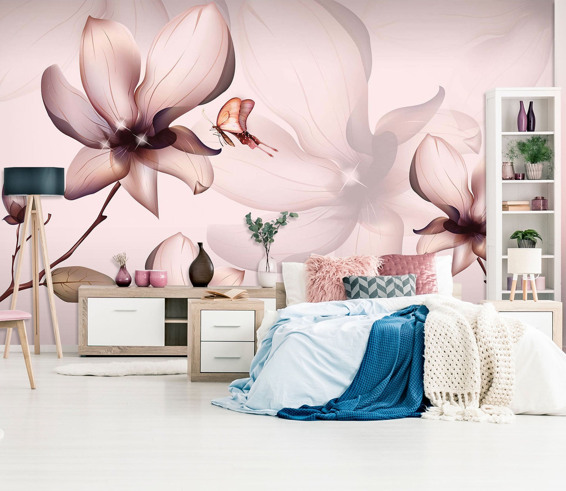 3D Transparent Petals 1710 Wall Murals