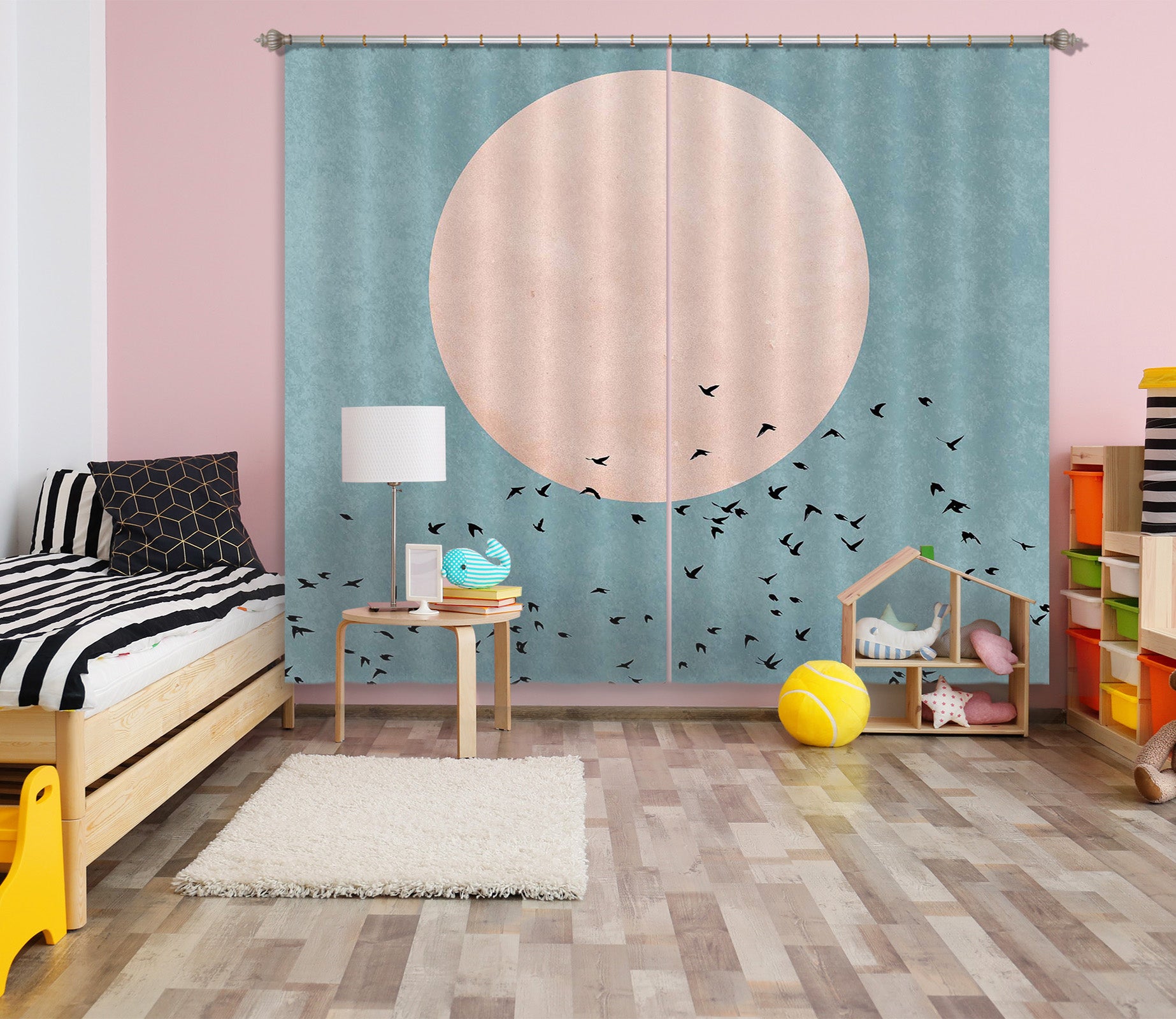 3D Fly Away 043 Boris Draschoff Curtain Curtains Drapes