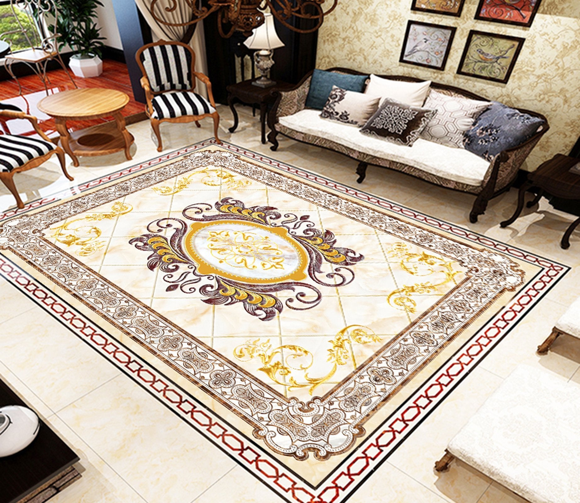3D Color Pattern WG114 Floor Mural Wallpaper AJ Wallpaper 2 