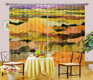 3D Golden Field 110 Allan P. Friedlander Curtain Curtains Drapes