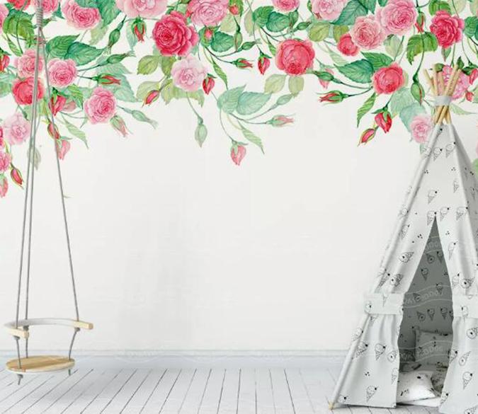 3D Flower Butterfly 408 Wall Murals Wallpaper AJ Wallpaper 2 