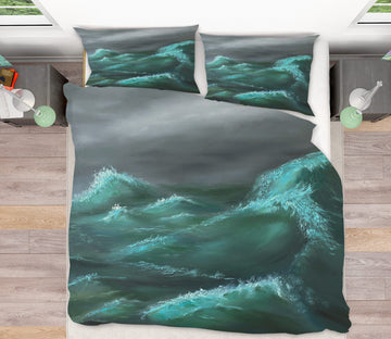 3D Waves Sea 97106 Marina Zotova Bedding Bed Pillowcases Quilt