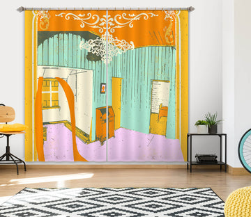 3D Cozy Room 053 Showdeer Curtain Curtains Drapes