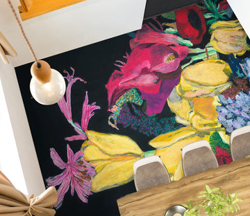 3D Yellow Tulips Flower 96129 Allan P. Friedlander Floor Mural  Wallpaper Murals Self-Adhesive Removable Print Epoxy