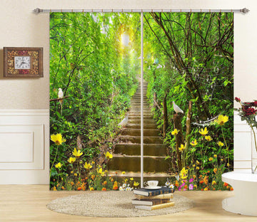 3D Forest Path 136 Curtains Drapes
