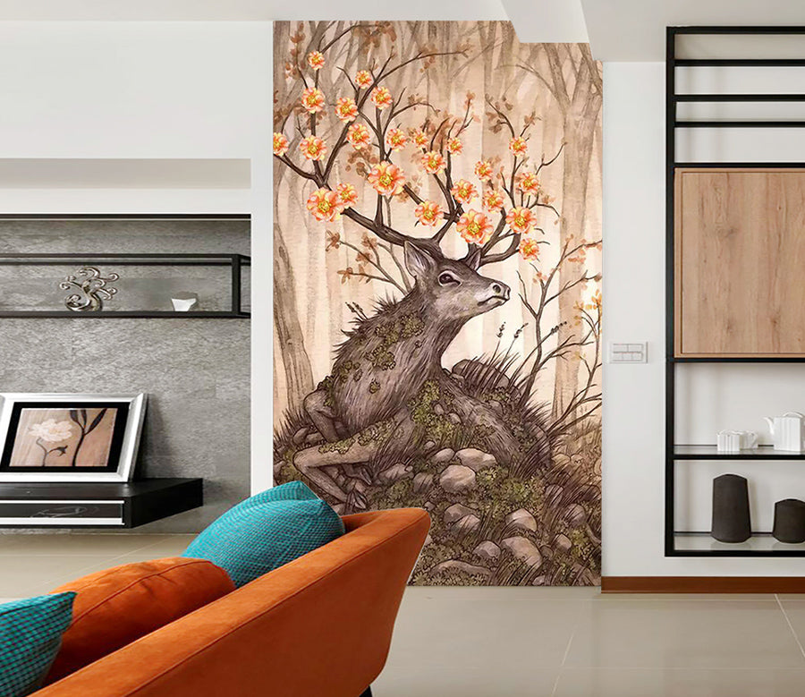 3D Forest Fawn WC832 Wall Murals