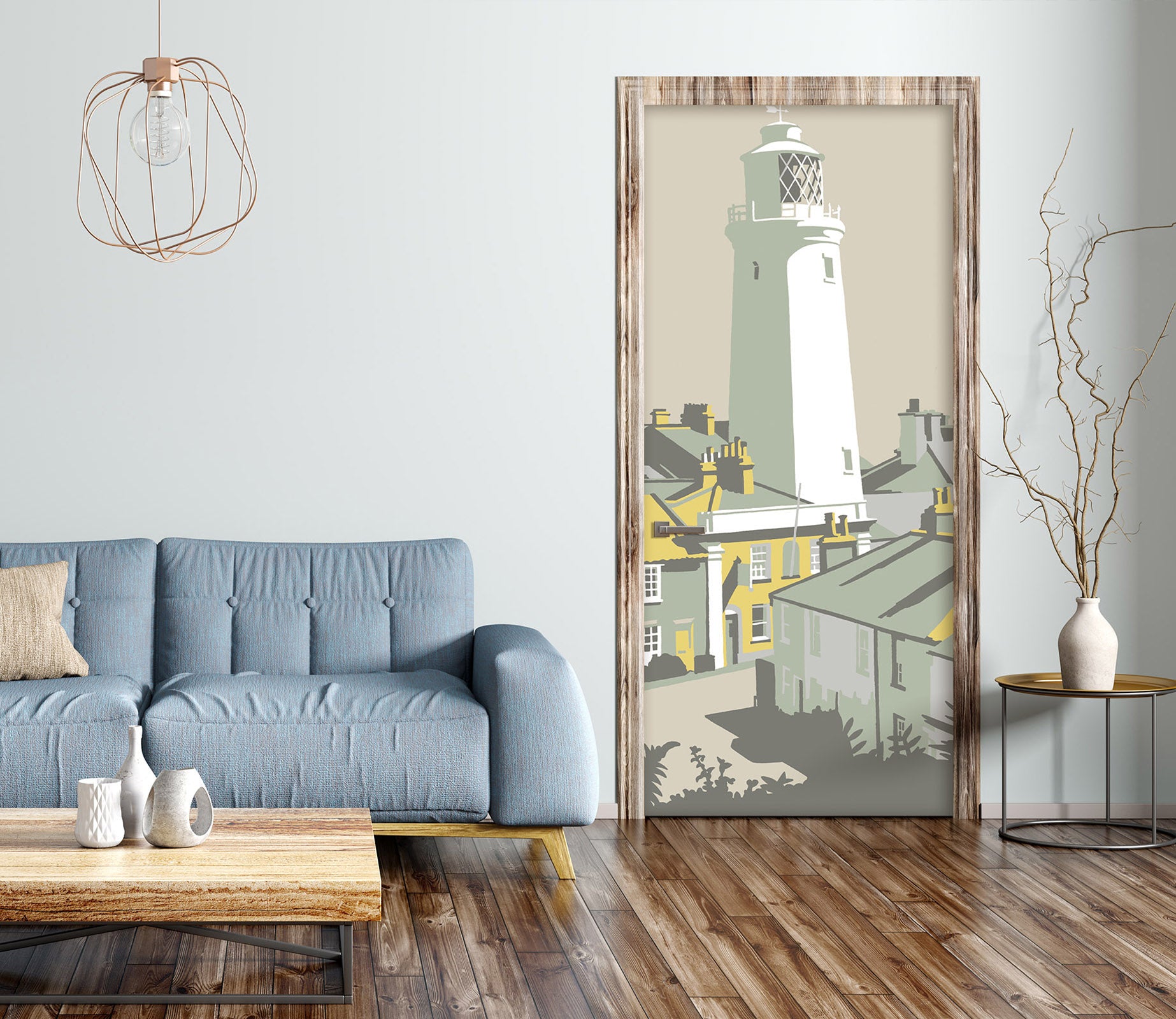 3D Building Lighthouse 9272 Steve Read Door Mural