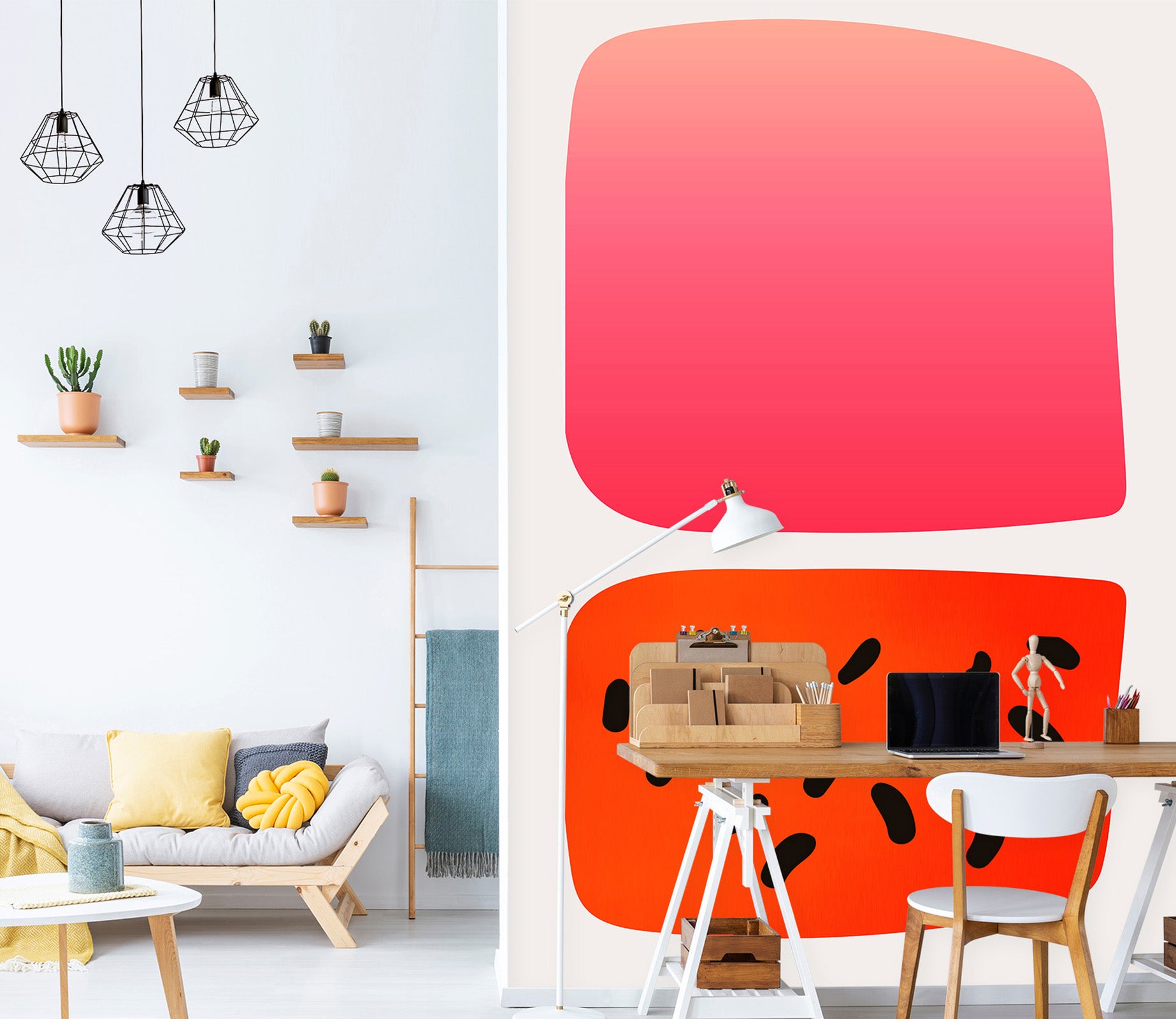 3D Red Piece 1406 Boris Draschoff Wall Mural Wall Murals