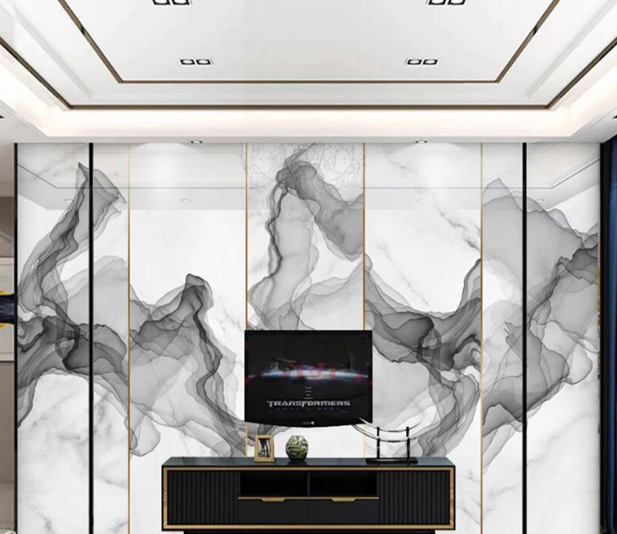 3D Elegant Ink Silk 159 Wall Murals