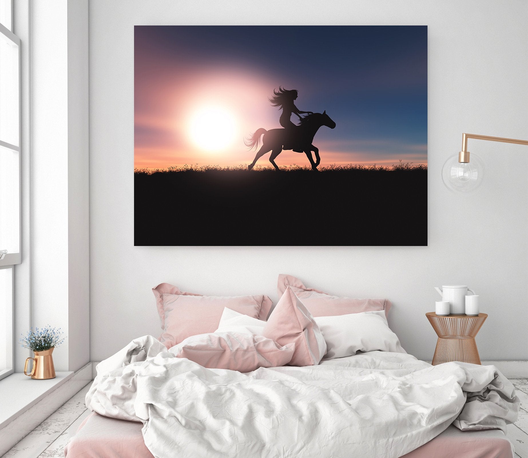 3D Sunset Horse 04 Animal Wall Stickers Wallpaper AJ Wallpaper 2 