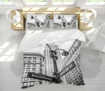 3D Gray Building Street Sign 85104 Assaf Frank Bedding Bed Pillowcases Quilt