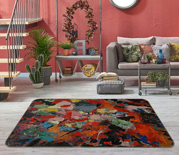3D Red Pattern 1005 Allan P. Friedlander Rug Non Slip Rug Mat