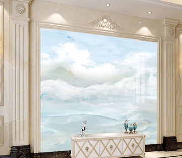 3D White Clouds 2202 Wall Murals