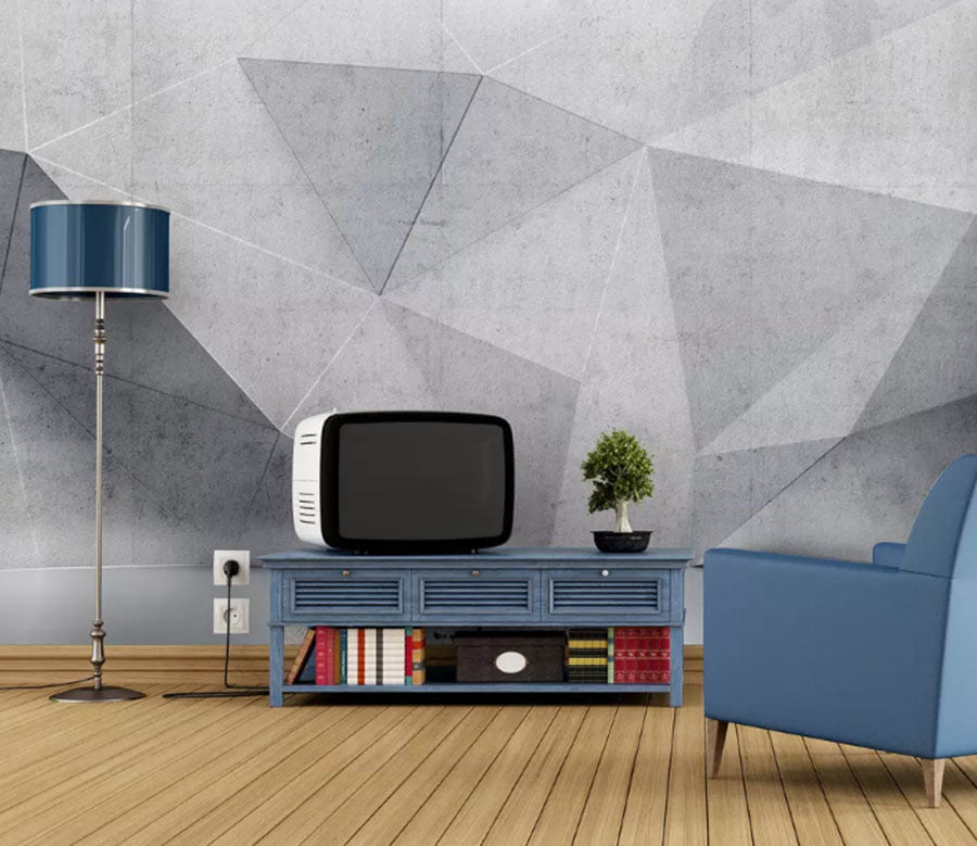 3D Grey Geometry 2142 Wall Murals