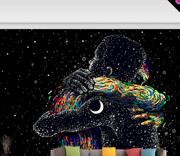 3D Moon Starry Sky WG265 Wall Murals