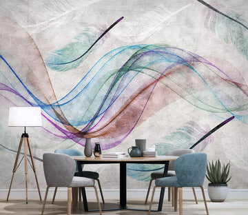 3D Color Wave 2132 Wall Murals