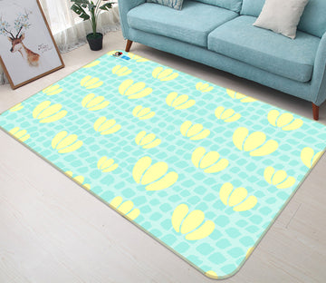 3D Yellow Petals 107113 Kashmira Jayaprakash Rug Non Slip Rug Mat