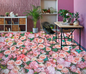 3D Spring Pink Roses 115 Floor Mural  Wallpaper Murals Rug & Mat Print Epoxy waterproof bath floor