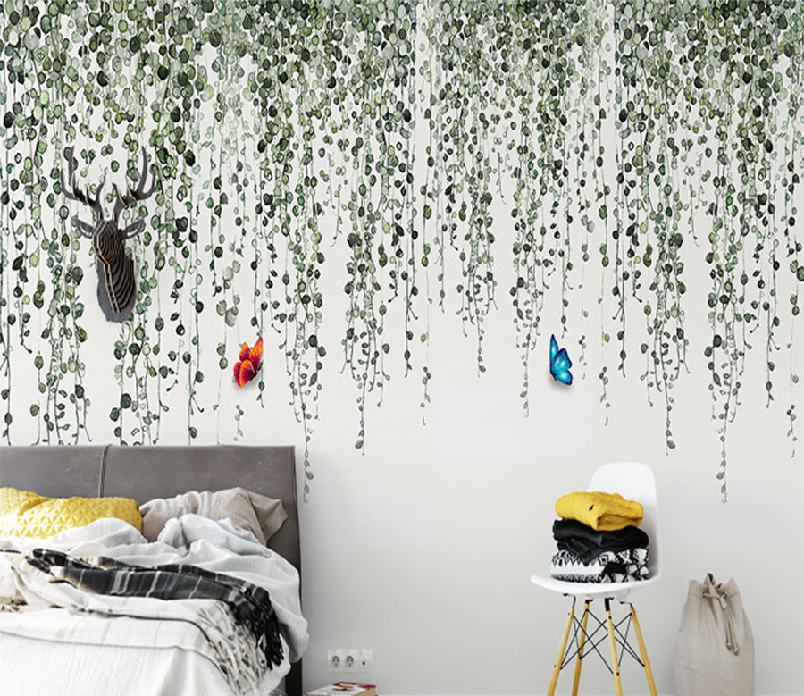3D Green Leaf 2041 Wall Murals