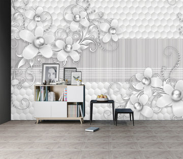 3D Diamond Flower 1472 Wall Murals