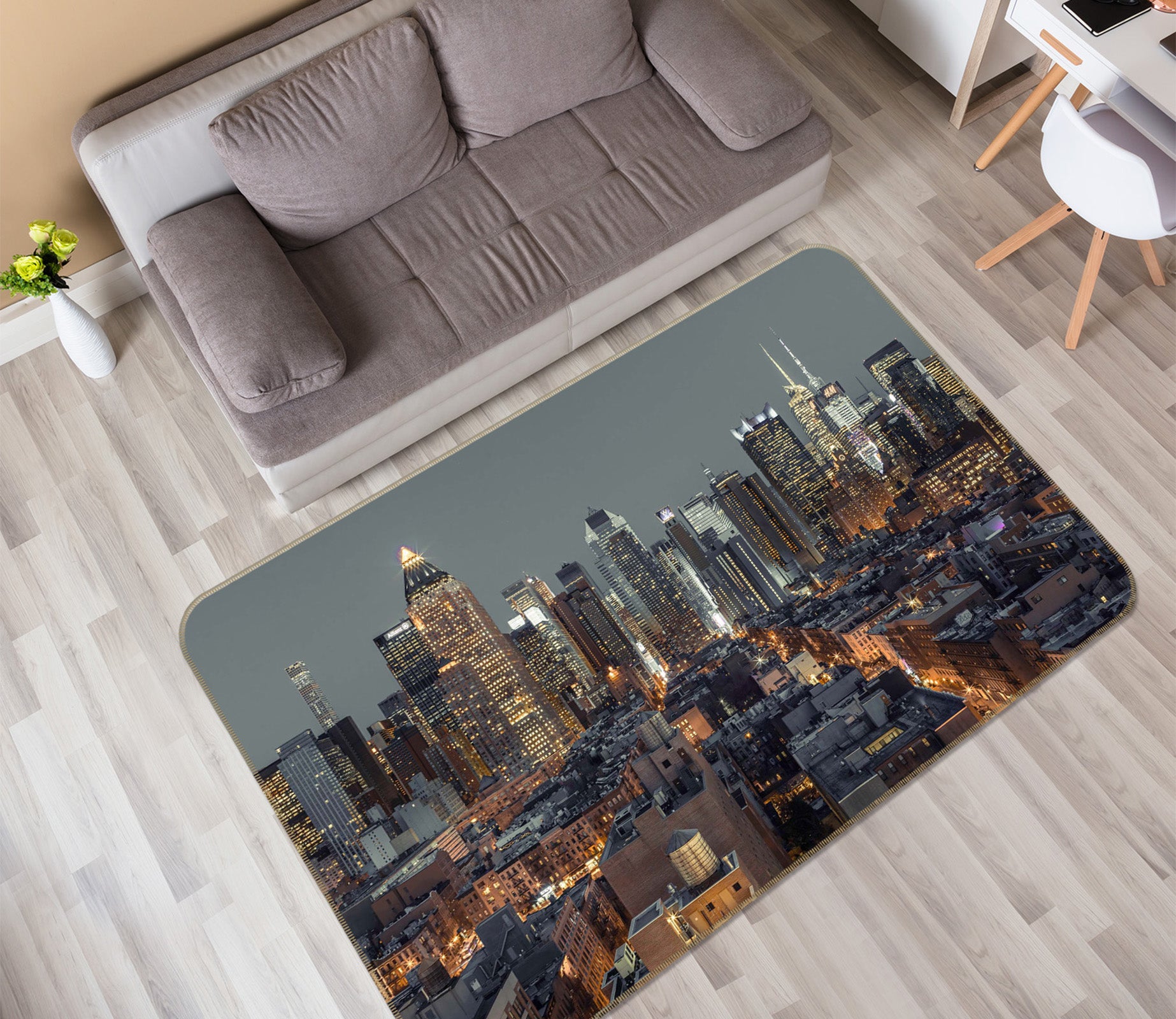 3D High Building 1011 Assaf Frank Rug Non Slip Rug Mat
